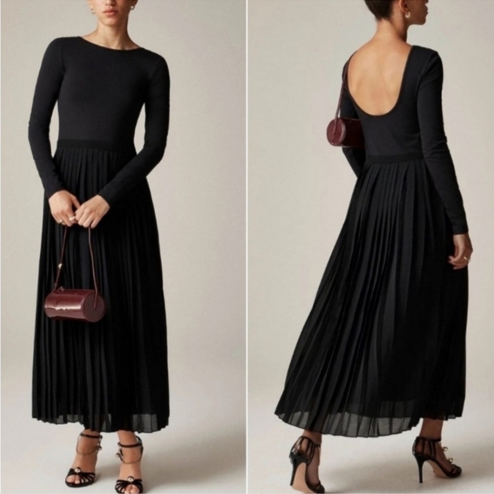 J Crew Cotton Pleated Black Ballet Dress Size S